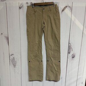 KÜHL Splash Roll-Up Pants Women’s 4 Khaki Tan EUC